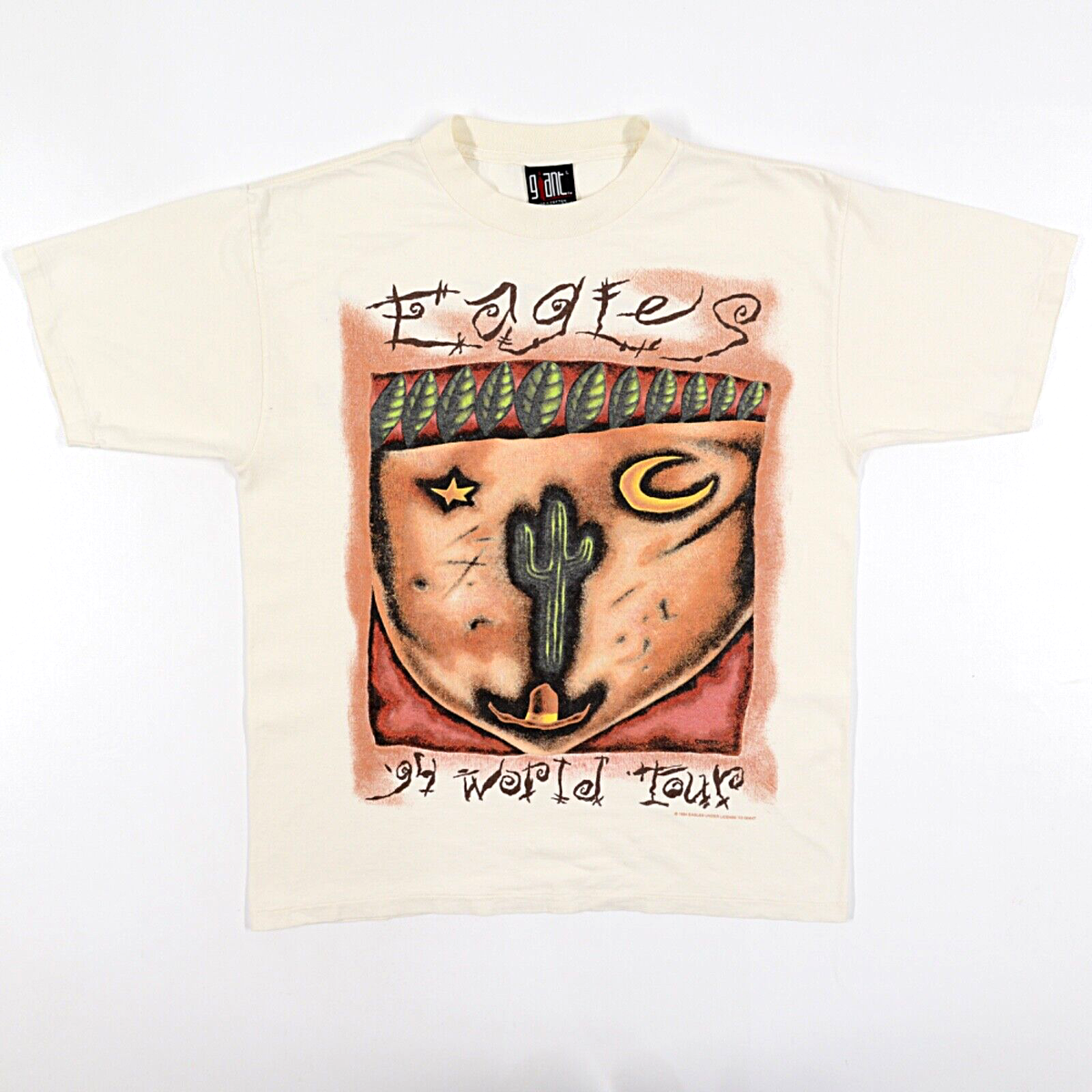 EAGLES 1994 World Tour Adult VINTAGE T-Shirt Large cactus art