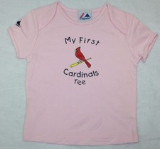 NEW Girls Infant Toddler MAJESTIC St Louis CARDINALS Pink My First Cardinals Tee