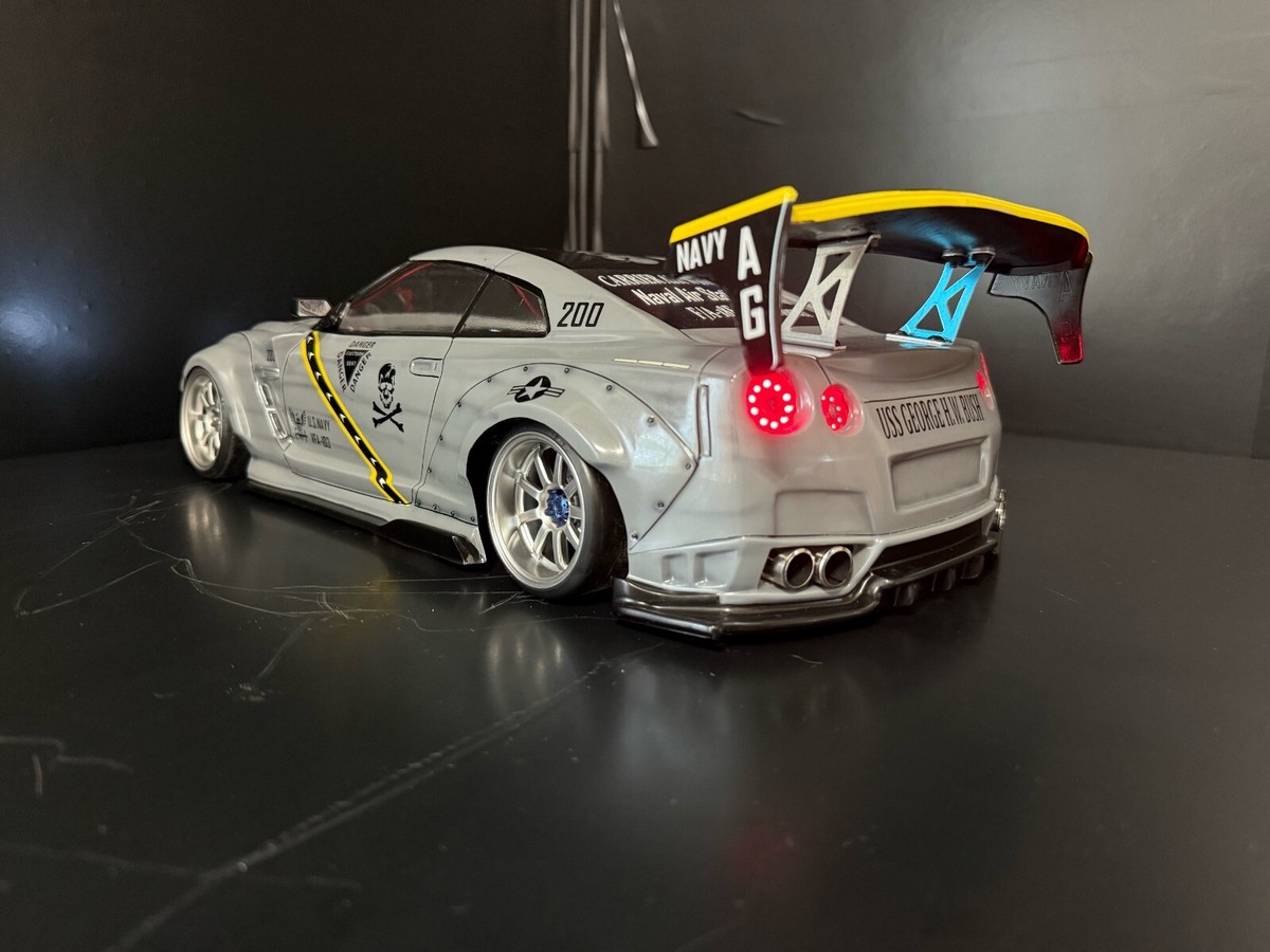Pandora 1/10 RC Car Painted Body Nissan GT-R R35 US Navy