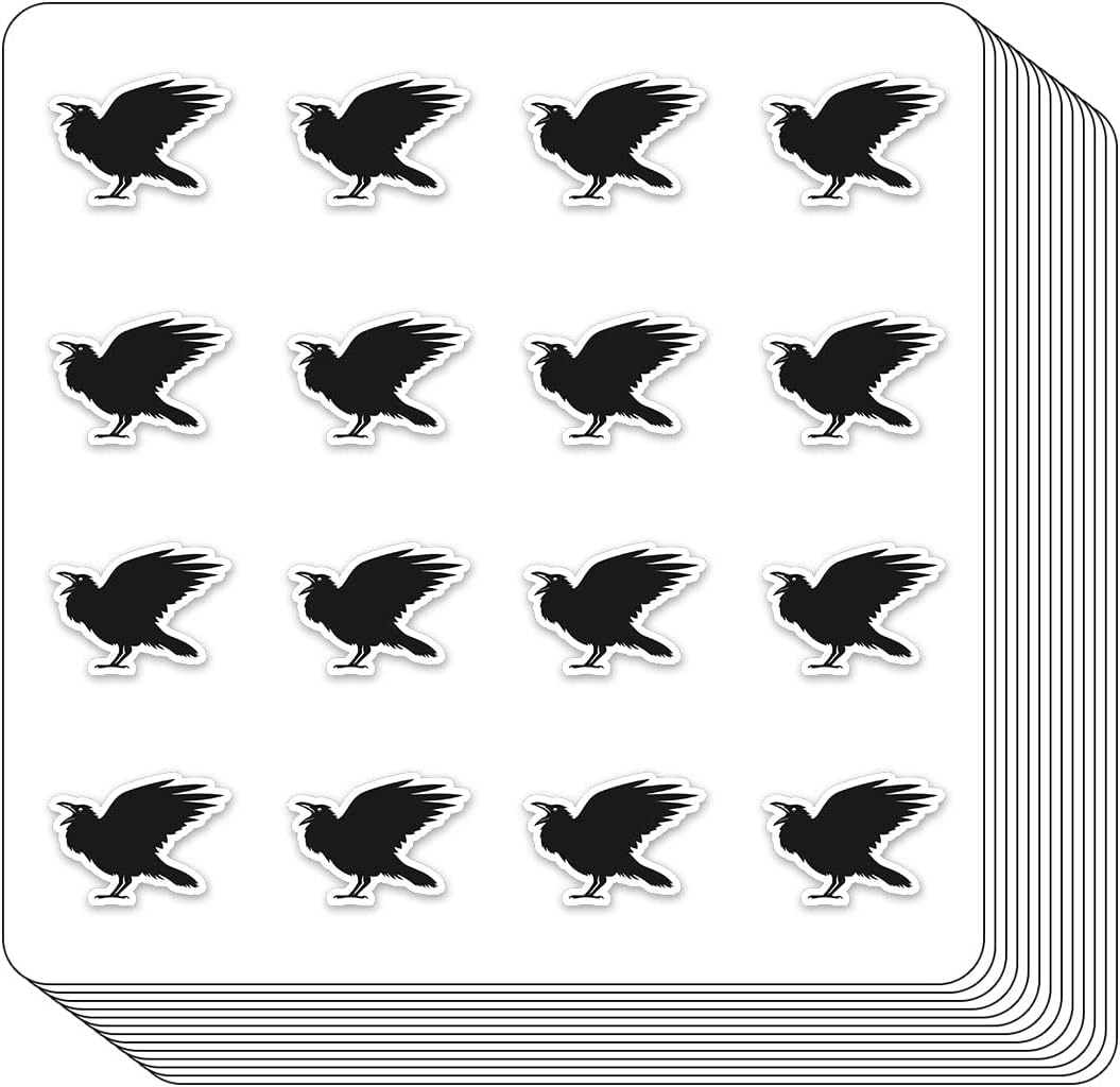 Raven Blackbird Crow Planner Stickers, 0.5In Monthly Scrapbooking Arts Crafting