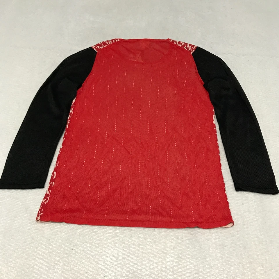 Suéter Leroy & Perry Mujer Mezcla Seda Talla M Rojo Negro Barney’s Pullover Nuevo con Etiquetas Foto 2 de 4