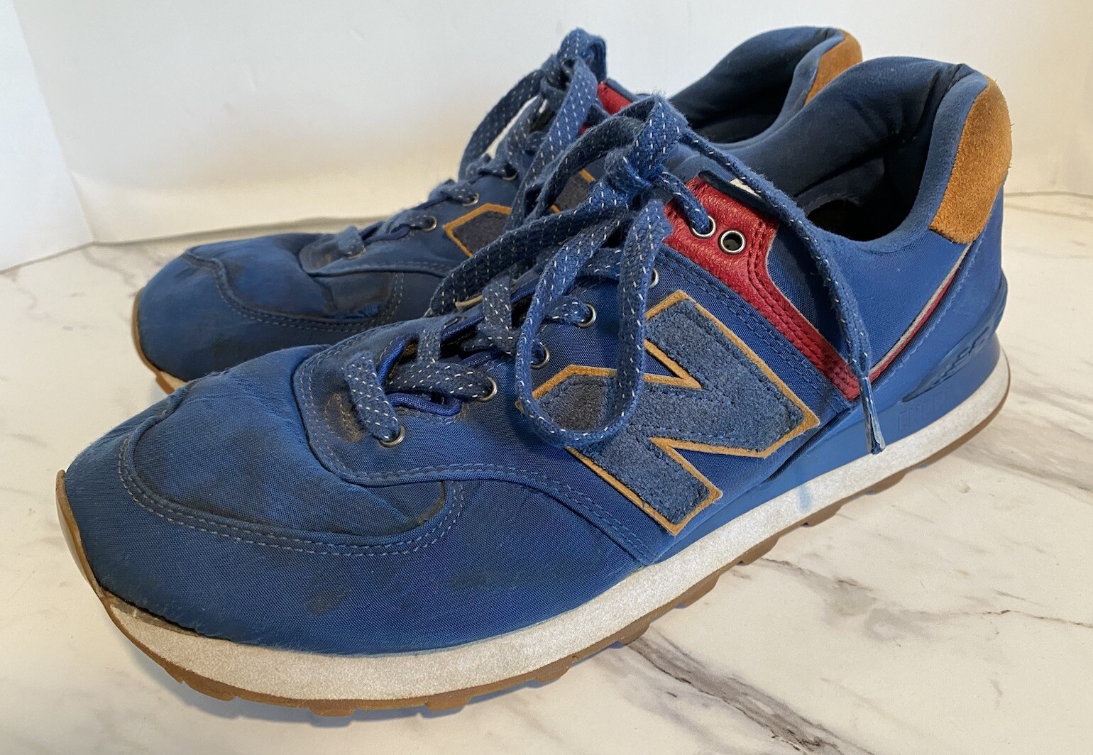 New Balance 574v2 Mens Shoes Blue Moroccan Tile & Brown ML574BPH Size 11.5 D