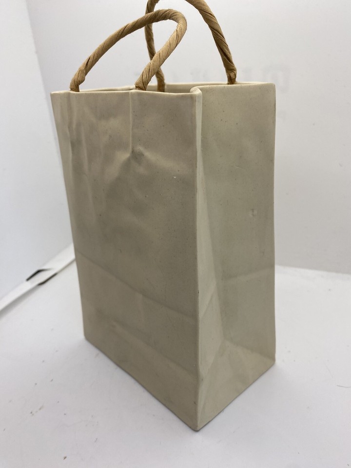 Michael Harvey Vase Craft 2 Brown Paper Bag Sack Ceramic Art Canada