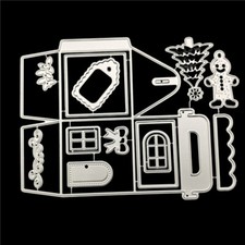 1X Christmas House Box Metal Cutting Die Stencil DIY Scrapbooking Craft Design