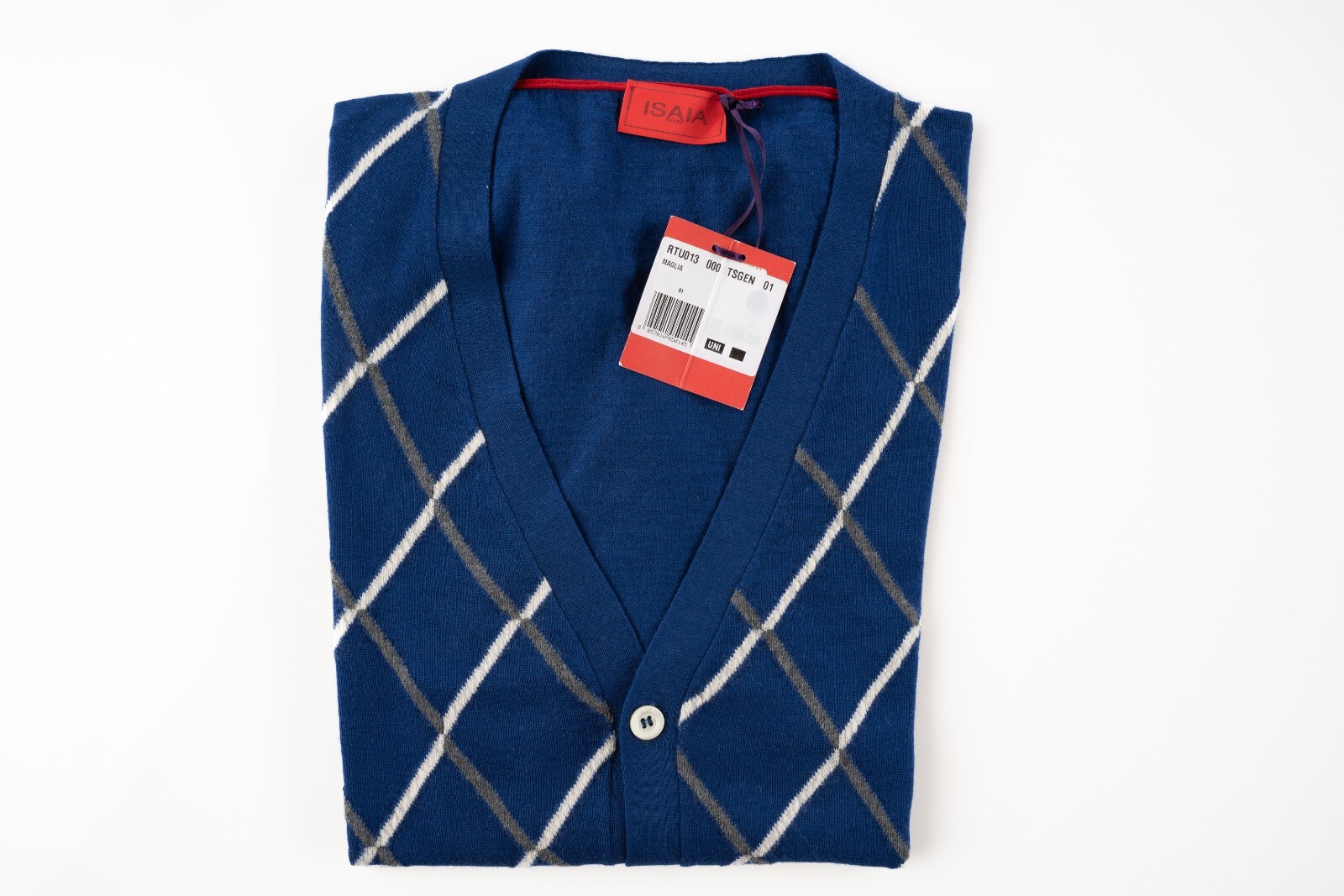 NWT 1035 Приталенный свитер-кардиган из тончайшей и легкой шерсти мериноса Isaia Slim-Fit 86390₽