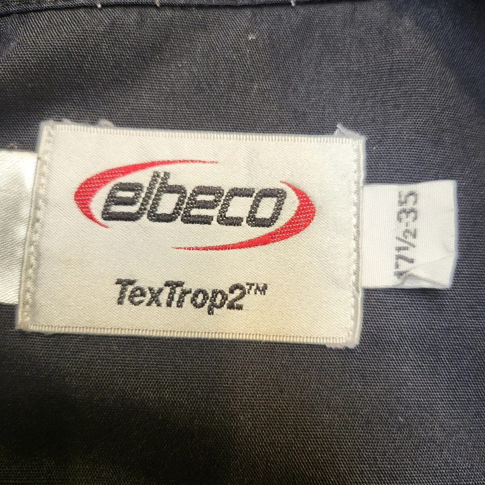 Camisa Elbeco TexTrop2 Para Hombres 17.5 Negra Táctica Cremallera Simulación Botón Manga Larga Foto 3 de 4