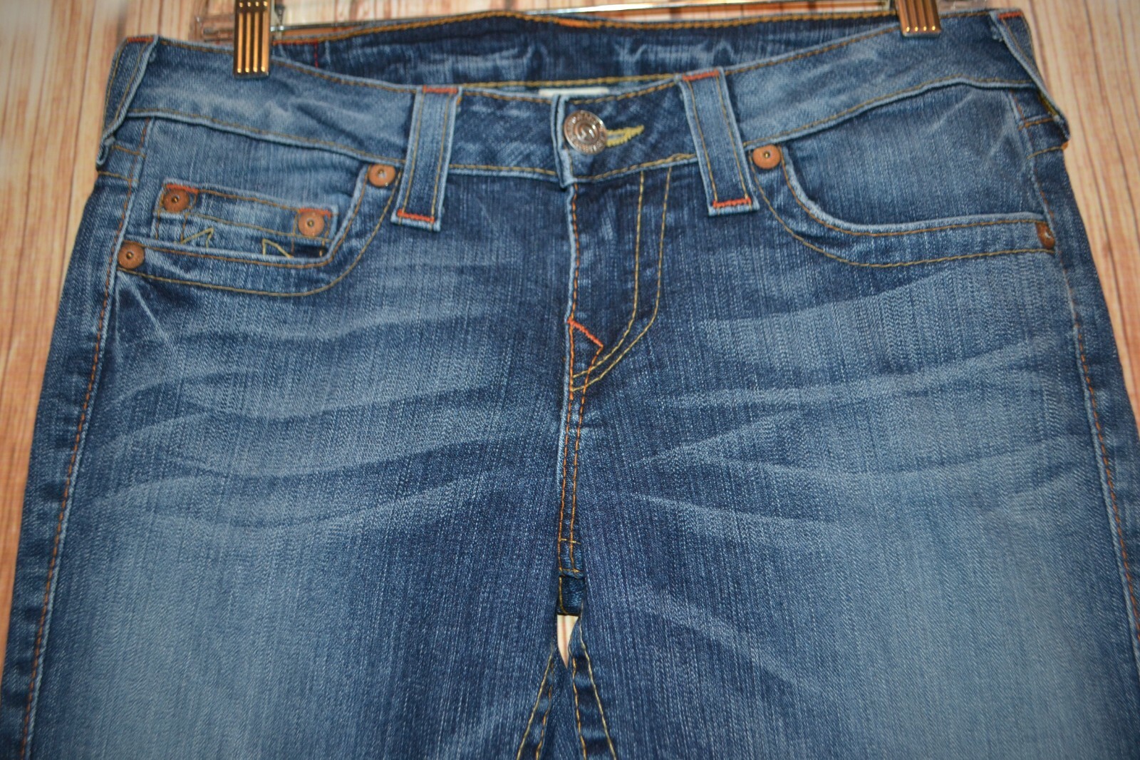 True Religion Women's Stella Skinny No Pocket Flaps Blue Denim Jeans Sz 29x33 thumbnail 5
