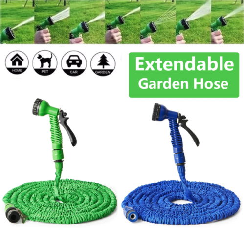 Erweiterbarer erweiterbarer flexibler Gartenwasserschlauch mit Sprühdüse - 25, 50, 75, 100 Fuß - Bild 10 von 20