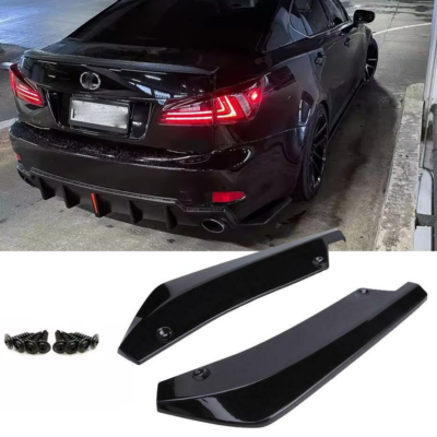 #ad For Lexus IS250 IS350 06 13 Glossy Black Rear Bumper Diffuser Splitter Canards $14.94