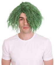 Peluca ondulada afro verde para hombres para disfraces cómic suicidio disfraz de Jared Leto HM-044