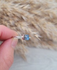 925 Sterling silver Natural Labradorite Ring Gemstone Women Jewelry For Her M 24