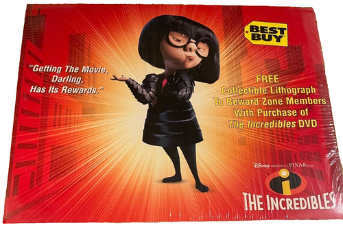 Best Buy Collectible Lithograph Disney & Pixar The Incredibles Factory Sealed - Picture 1 of 4