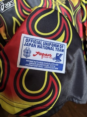 Asics Japan FIFA World Cup France 98 Soccer Jersey Black Red