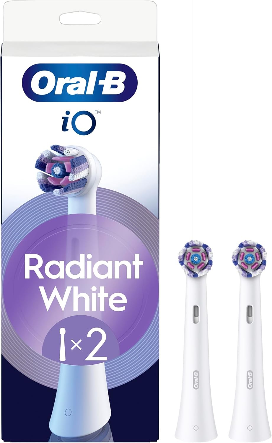 Oral-B White Io Radiant Toothbrush Heads Refill 2 Pack - Image 2
