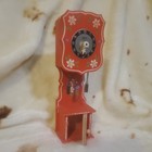 Vintage German wood folk art miniature grandfather clock  Linden Blackforest — photo 2