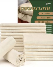 Cheesecloth for Straining Grade 100, 20 Pieces Reusable Hemmed Cheesecloth 20...