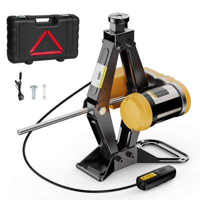 Dual Power Electric Car Jack w/ 4.0Ah Battery & 12V DC Backup, Compatible wit...