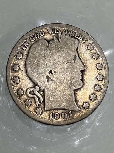 1901 S Barber Silver Half Dollar key date San Francisco