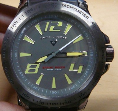 Swiss Legend Sprint Racer Rubber Strap Men's Quartz Watch