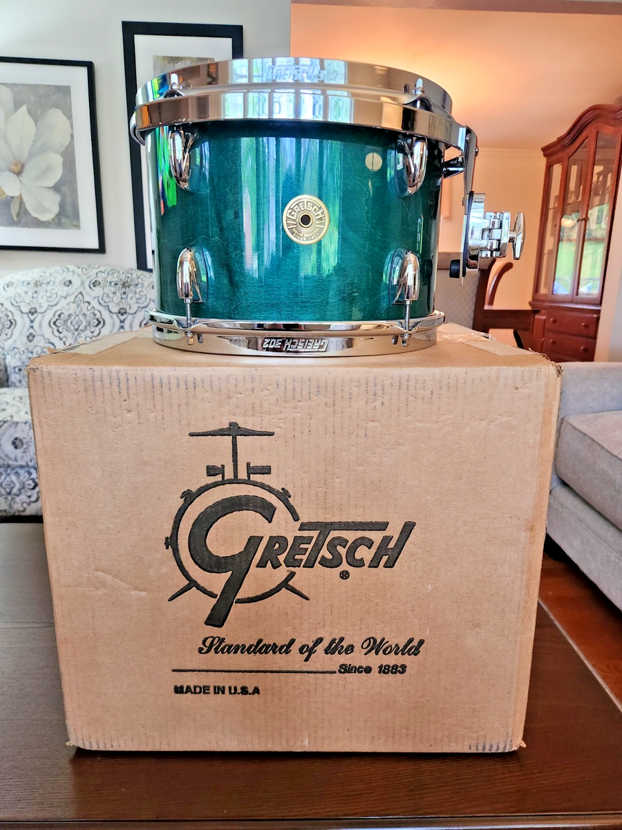 GRETSCH BROADKASTER 8 x 12 CARIBBEAN BLUE GLOSS 3 PLY RACK TOM | eBay