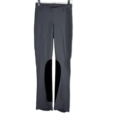 Kerrits Pants Womens Medium Gray Pull On Riding Breeches Equestrian Full Seat