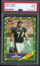 1986 Topps #16 JIM JIMBO COVERT ALL PRO PSA 9 MINT Chicago BEARS / U PITT 3rd Yr