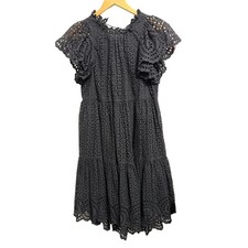Tuckernuck Ulla Johnson Norah dress noir black lace size 6 $595