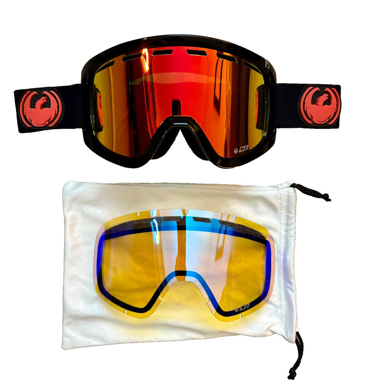Dragon D1 Snow Goggles + Bonus Lens | Ski Snowboard Goggles | Adult Unisex