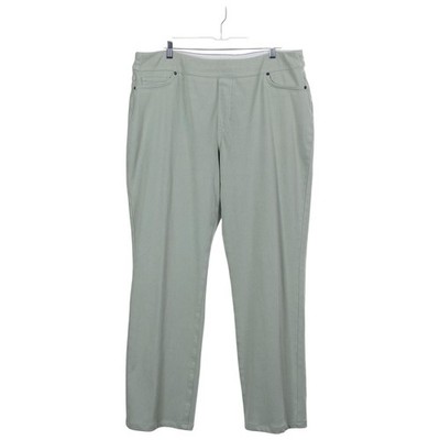 Coldwater Creek Pants 18 Mint Green High Rise Slim Leg Pull On Cotton Stretch