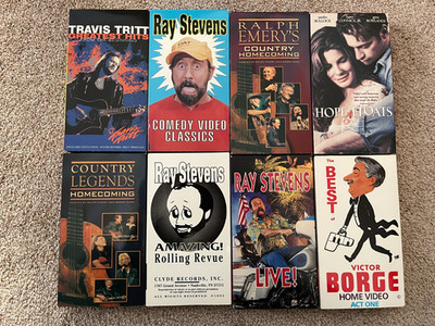VCR TAPES (Lot of 8) -- Ray Stevens, Travis Tritt, Hope Floats, Country Music
