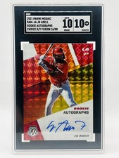 2021 Panini Mosaic 16/88 Jo Adell Rc Red/Yellow Fusion Auto SGC 10/10 Gem Mint