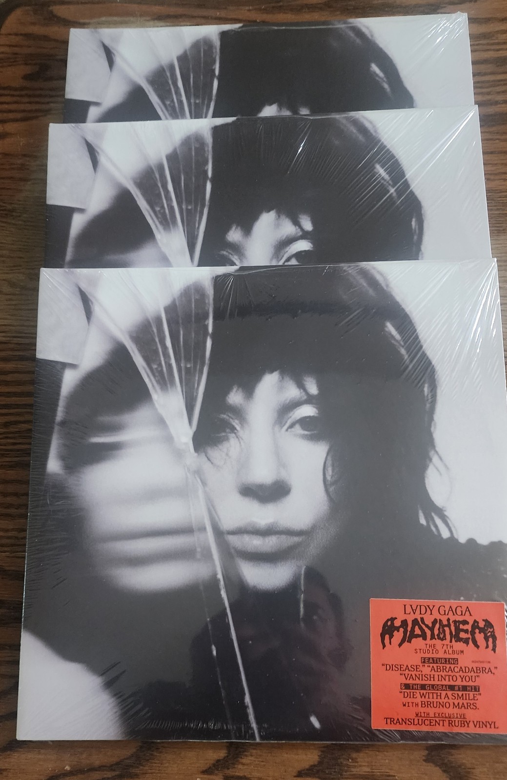 Lady Gaga MAYHEM Limited Edition Ruby Translucent 2 LP Vinyl Record New Sealed