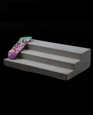 RYSE Staircase Fingerboard Obstacle Grey 2 x 8 x 4.5