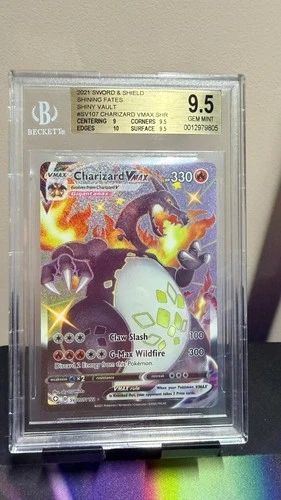 Pokemon Charizard Vmax SHR SV107 - Shining Fates - Sw&Sh - BGS 9.5 Gem Mint
