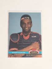 1991 TOPPS STADIUM CLUB SANDY ALOMAR IS A.L. ROOKIE OF THE YEAR BASEBALL CARD. rookie card picture