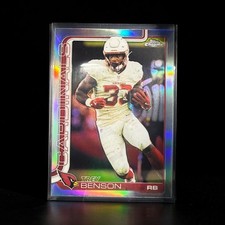 2025 Topps Chrome Trey Benson Refractor Cardinals RB Arizona Pack Fresh