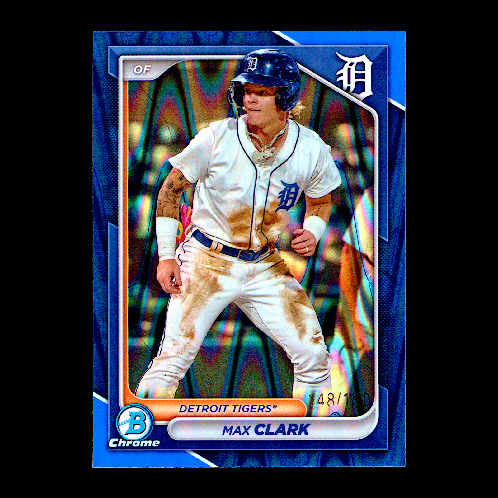 2024 Bowman Chrome Max Clark Prospects Blue RayWave Refractor #BCP-74 RC /150