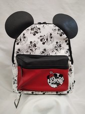 NWT Disney Bioworld Mini Backpack Mickey Minnie Retro Style Print w Ears