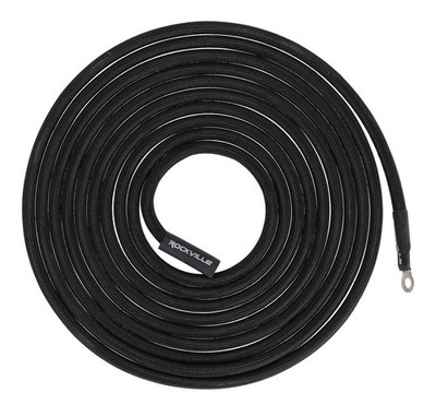 Rockville MFG20B 4 AWG 20ft Marine/Car Tinned OFC Ground Wire+Loom+Ring Terminal