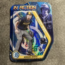 BRADY EBEL 2025 BOWMAN DRAFT IN ACTION MINI DIAMOND DIE CUT /150 Brewers SP