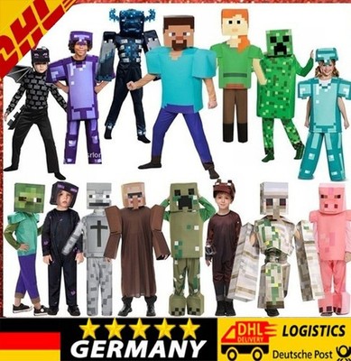 Kinder Karneval Halloween Party Cosplay Minecraft Spiel Fancy Kleidung 2026 