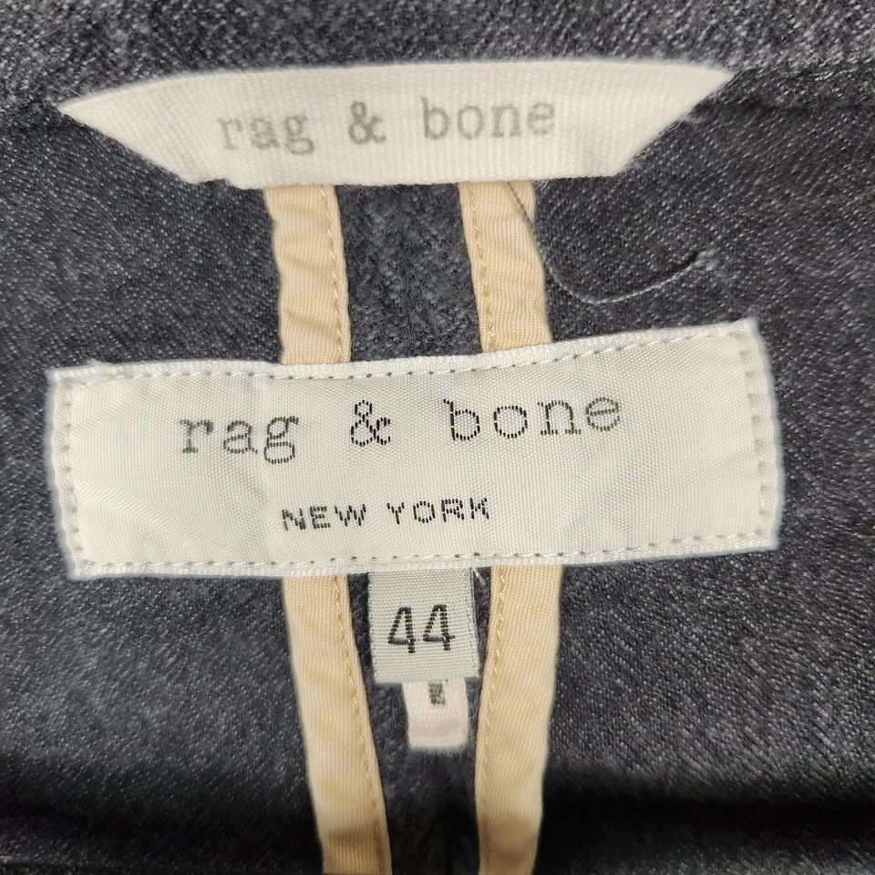 Rag & Bone Blazer Mens 44 Gray Cotton Two Button Tailored Sport Coat Jacket - Image 3 of 4