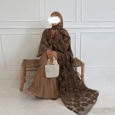 Women Muslim Open Robe Cardigan Maxi Dress Turkey Dresses Ramadan Abaya Gown