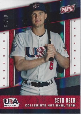 2019 Panini Father's Day USA Baseball Holo #USA10 Seth Beer /50 - BB
