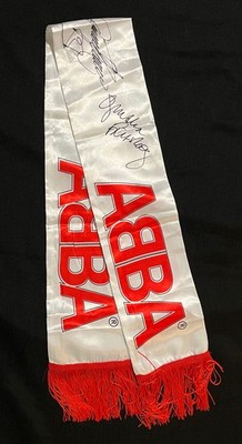 ABBA 2025 STOCKHOLM MUSEUM AUTHENTIC SILK POLY FRINGE SCARF NWOT  NEVER USED