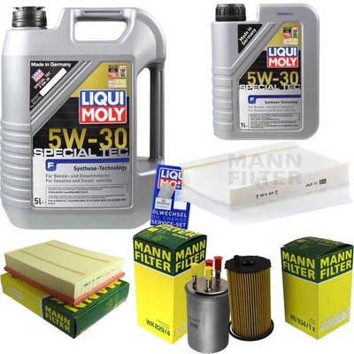 INSPEKTIONSKIT FILTER LIQUI MOLY ÖL 6L 5W-30 für Land Rover Discovery III L319