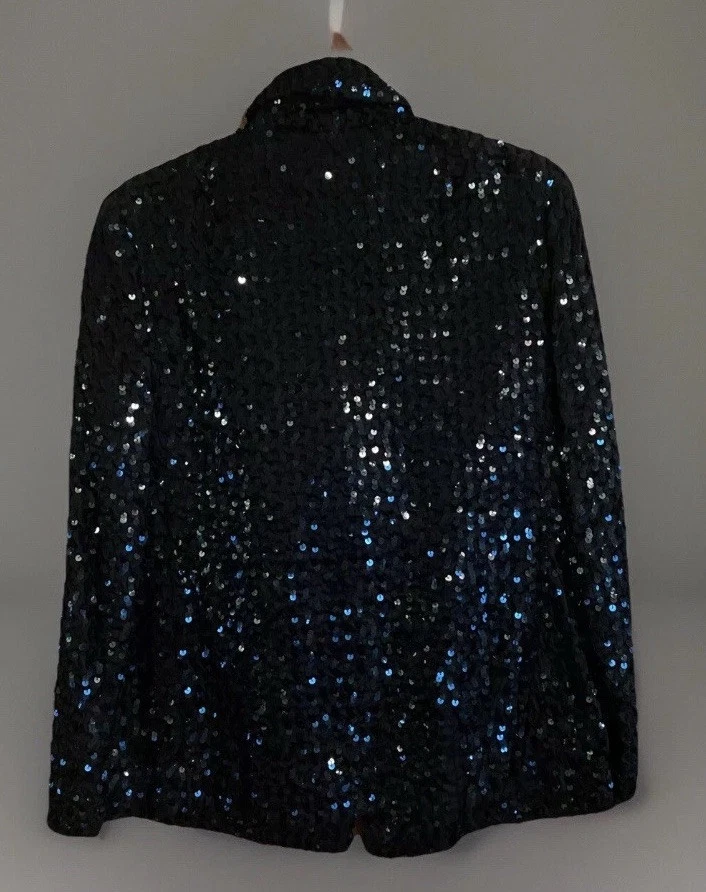 Chaqueta de Lentejuelas Vintage Aimee Winnetka Lake Grande L Excelente Estado Foto 4 de 4