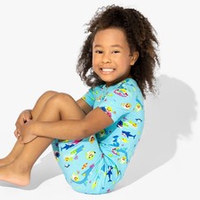 NEW Bellabu Bear Bamboo "Baby Shark" 2-Pc Short Pajamas, Size 18-24 Mo
