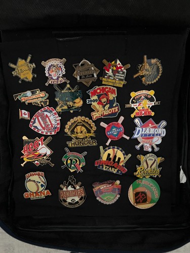 HUGE lot of 220 Cooperstown Baseball Trading Pins + Cooperstown Trading Pin Bag