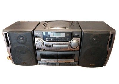 Aiwa CA-DW320 Boombox Stereo Tested & Works CD/Dual Cassette/Radio